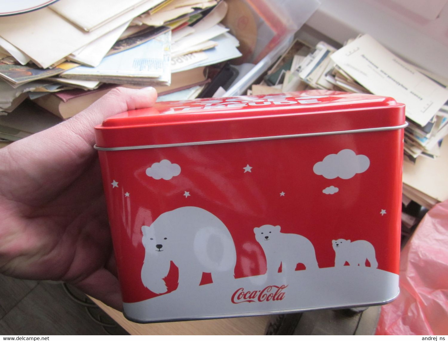 Old Tin Box Coca Cola Prasentiert 365 Tage Freude Big Box - Autres & Non Classés