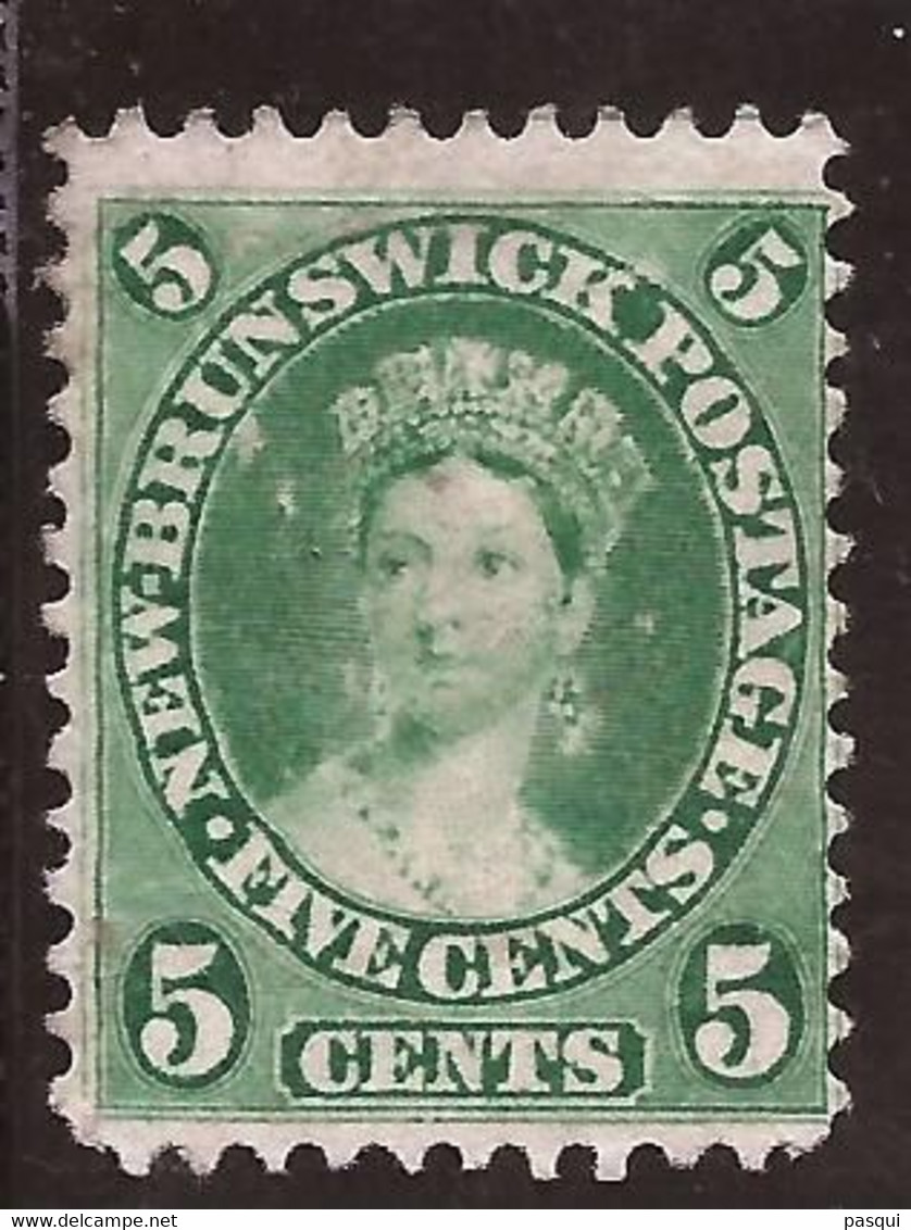 Nuevo Brunswick - Fx. 853 - Yv. 6 - 5 C. Verde - Victoria - 1860 - (*) - Nuovi