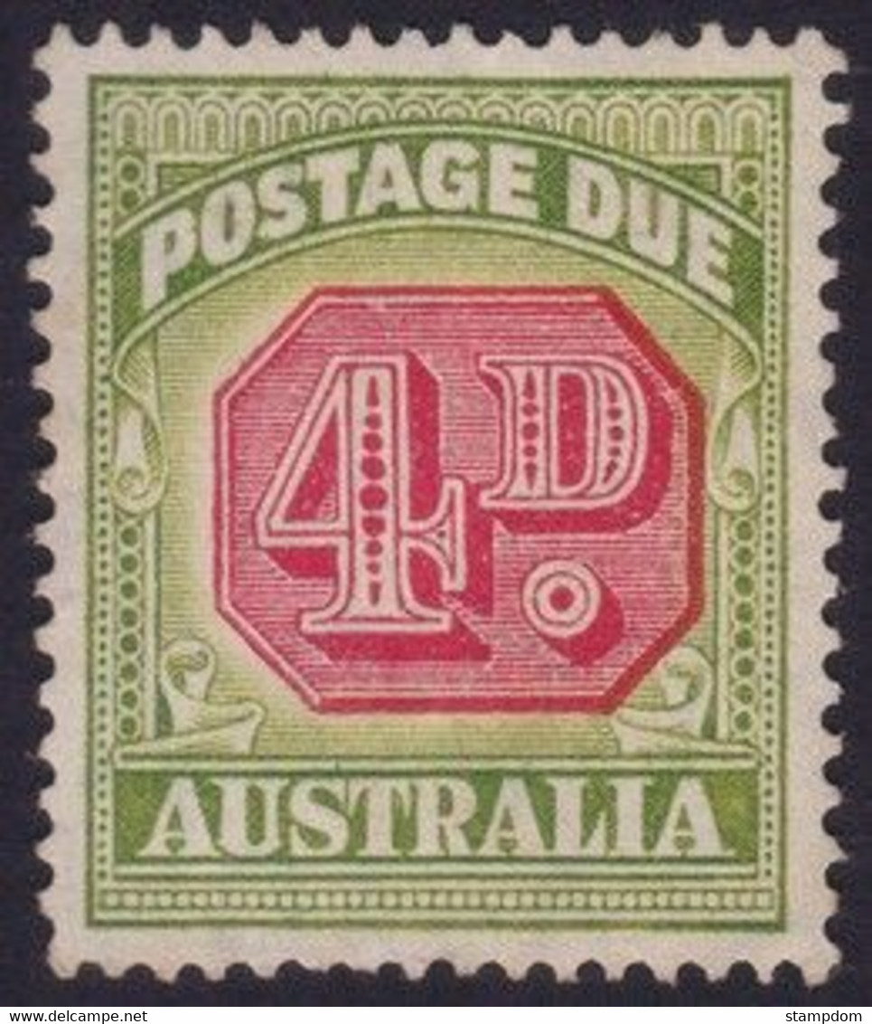 AUSTRALIA  1952 4d Postage Due Sc#J75 MH @P342 - Strafport