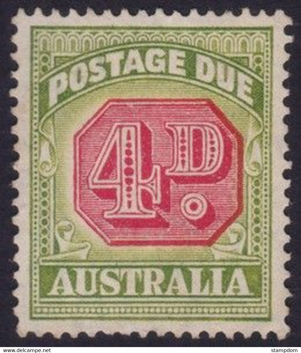 AUSTRALIA  1952 4d Postage Due Sc#J75 MH @P342 - Portomarken