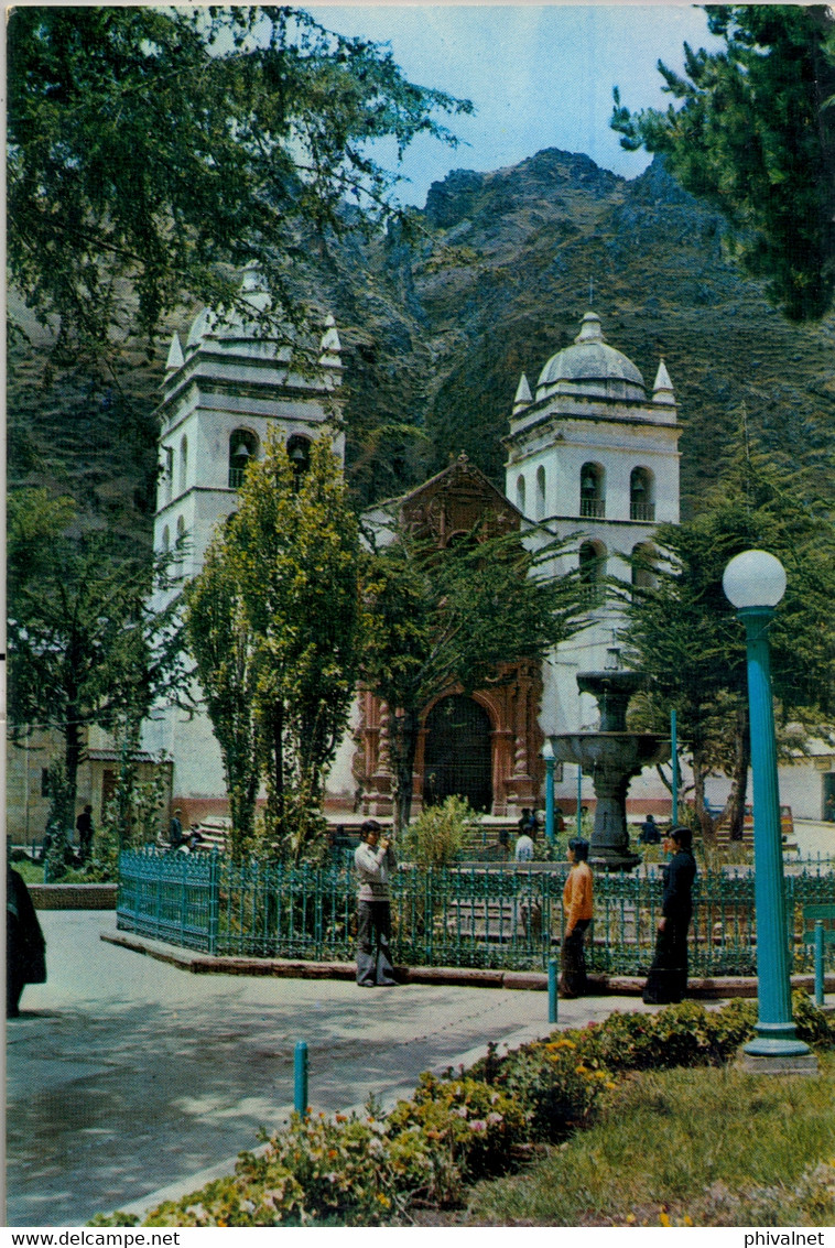 PERÚ , T.P. CIRCULADA , HUANCAVELICA - CATEDRAL Y PLAZA DE ARMAS - Perù