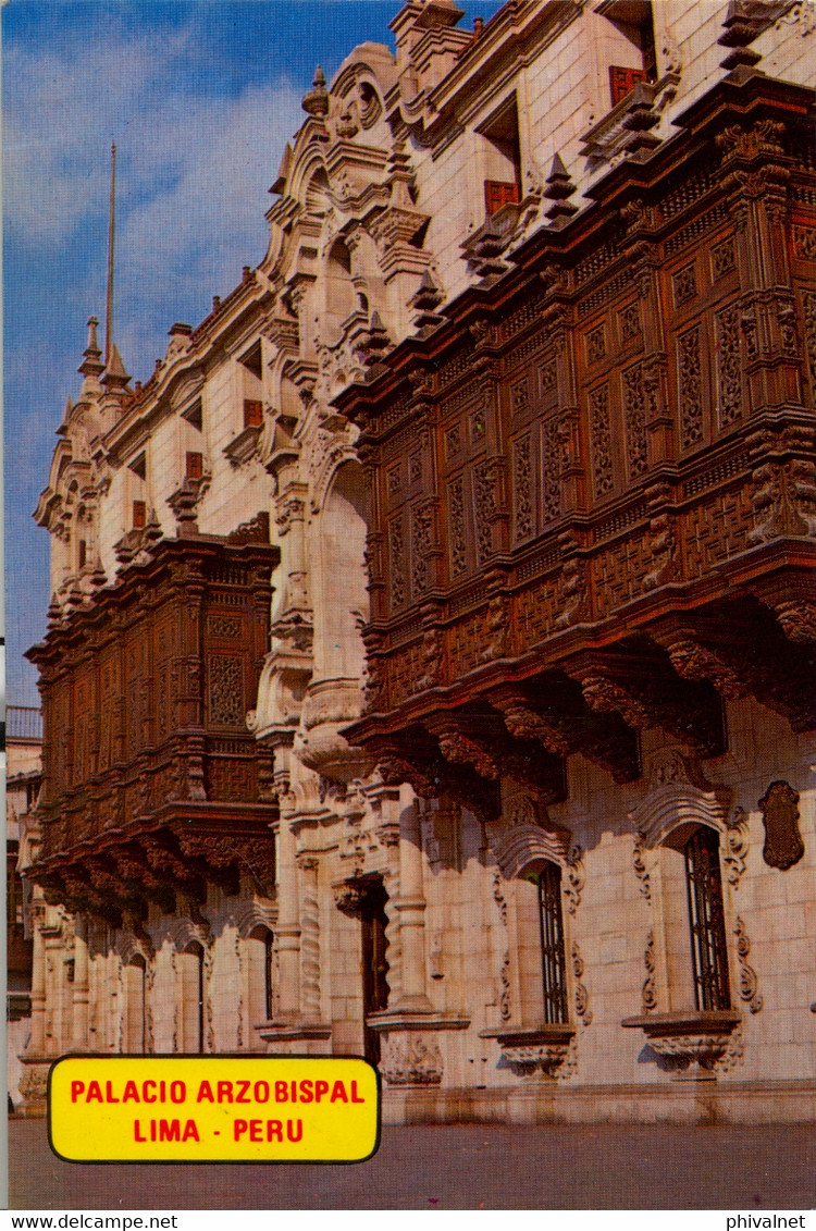 PERÚ , T.P. CIRCULADA , LIMA - PALACIO ARZOBISPAL - Pérou