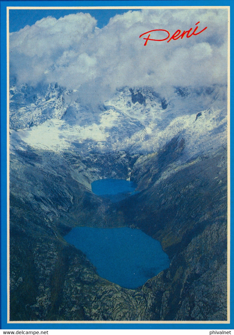 PERÚ , T.P. CIRCULADA , ANCASH , VISTA AÉREA , LAGUNA CULLICOCHA - Perù