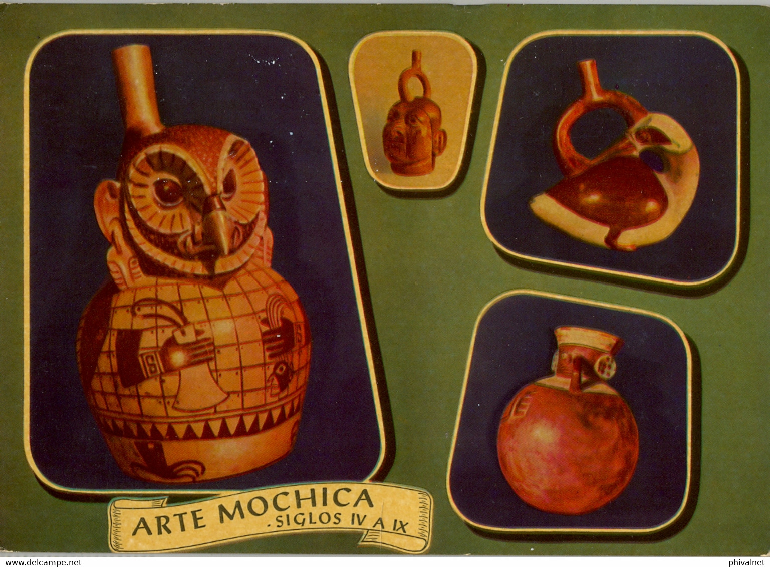 PERÚ , T.P. CIRCULADA , ARTE MOCHICA , CERÁMICA DE LA REGIÓN DE TRUJILLO Y LAMBAYEQUE , POTTERY , ARQUEOLOGIA - Perú