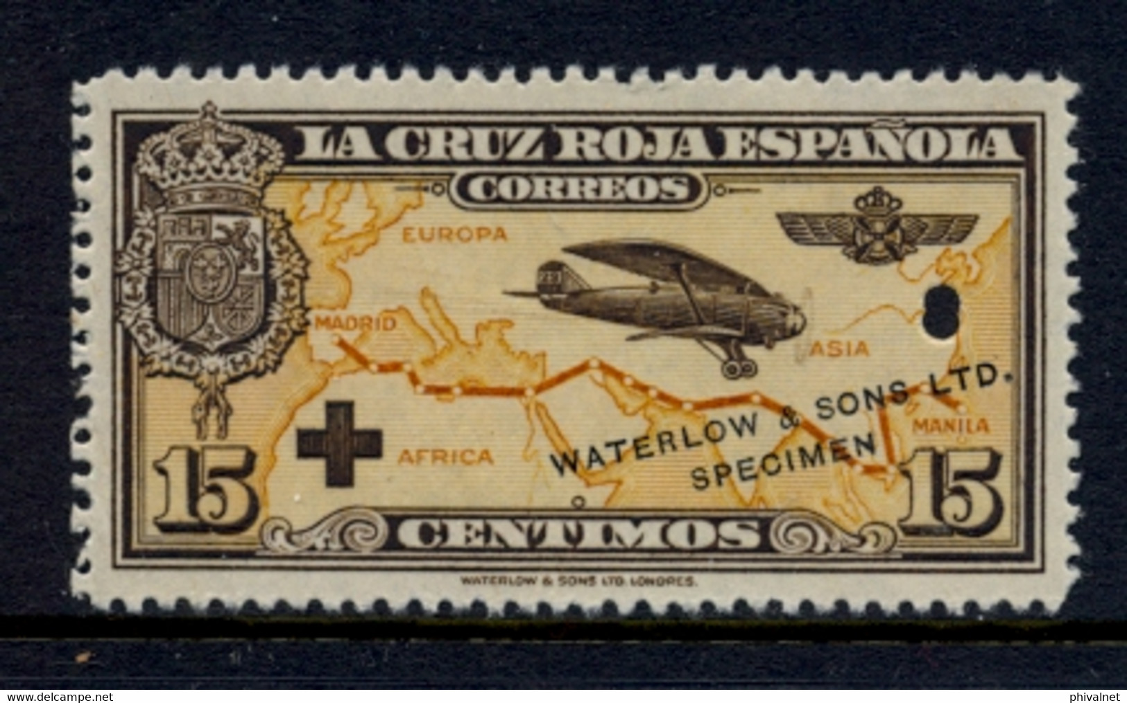 ED. 341AMT (*)   , WATERLOW & SONS LTD. / SPECIMEN - CRUZ ROJA ESPAÑOLA - Nuevos