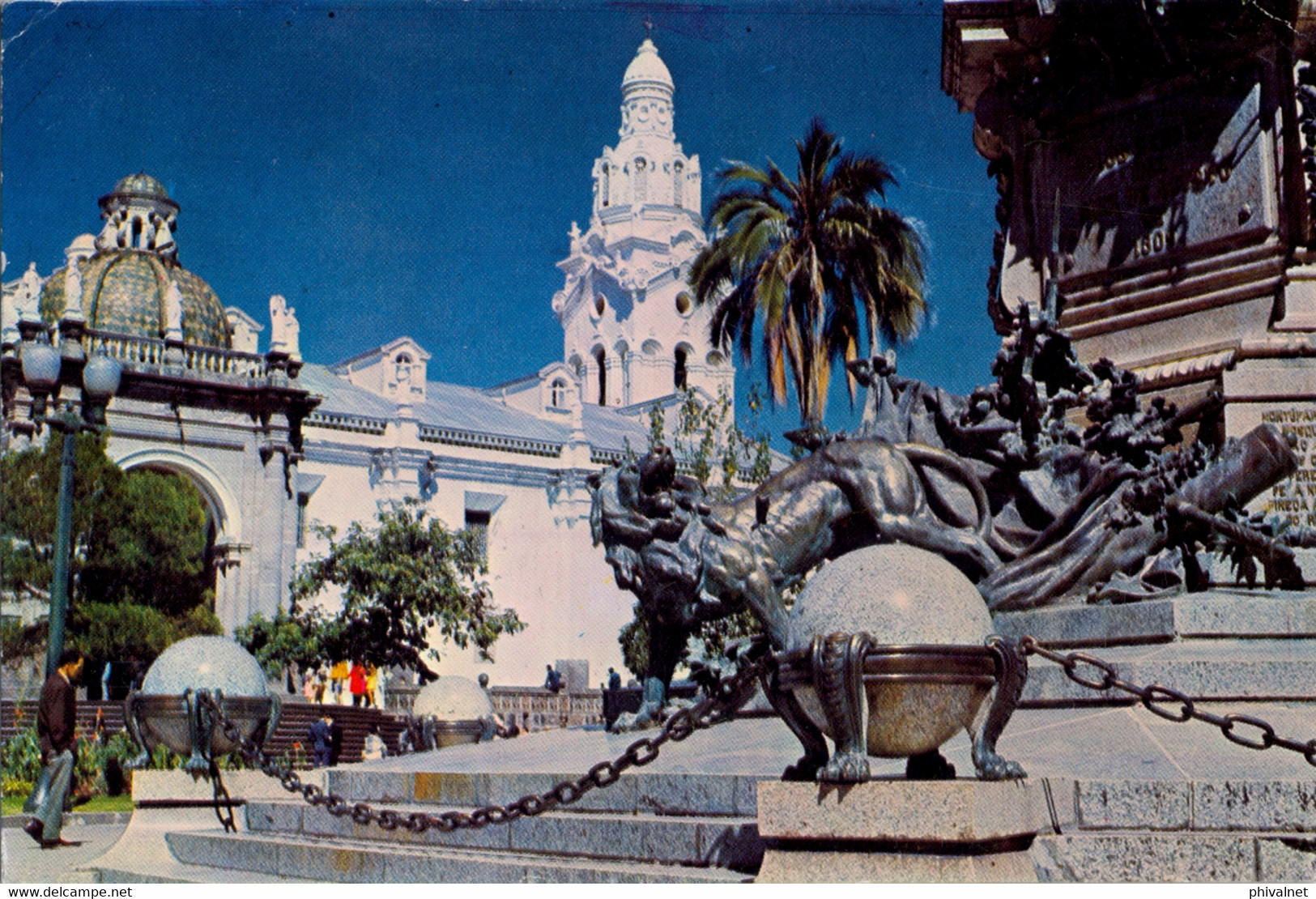 ECUADOR , T.P. CIRCULADA ,  QUITO - PLAZA DE LA INDEPENDENCIA , CATEDRAL METROPOLITANA , ESTILO BARROCO - Equateur