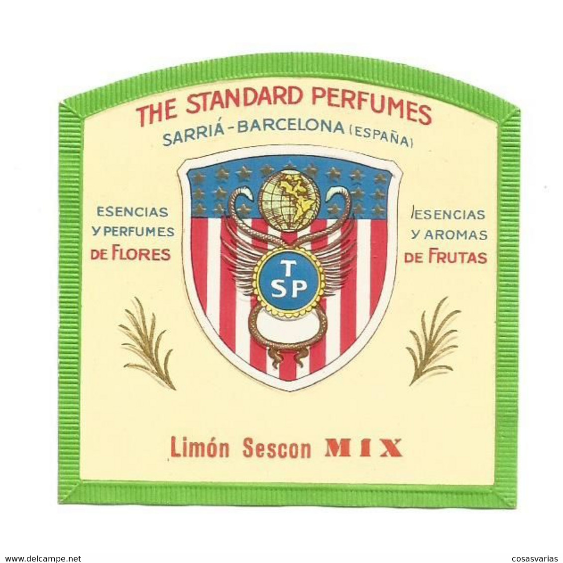 LIMON SESCON MIX THE STANDARD PERFUMES ÉTIQUETTE PARFUMERIE PARFUM LABEL ETIKETT PARFÜMERIE ETICHETTA PROFUMERIA - Etiquettes