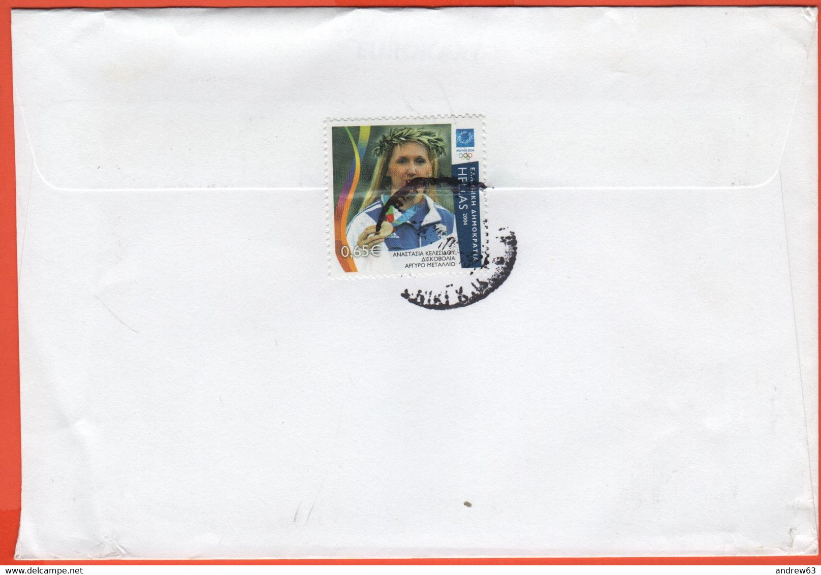 GRECIA - GREECE - GRECE - GRIECHENLAND - 2006 - 0,65€ Athens 2004, A.Kelesidou, Silver Medal, Athletics (on The Rear) - - Cartas & Documentos