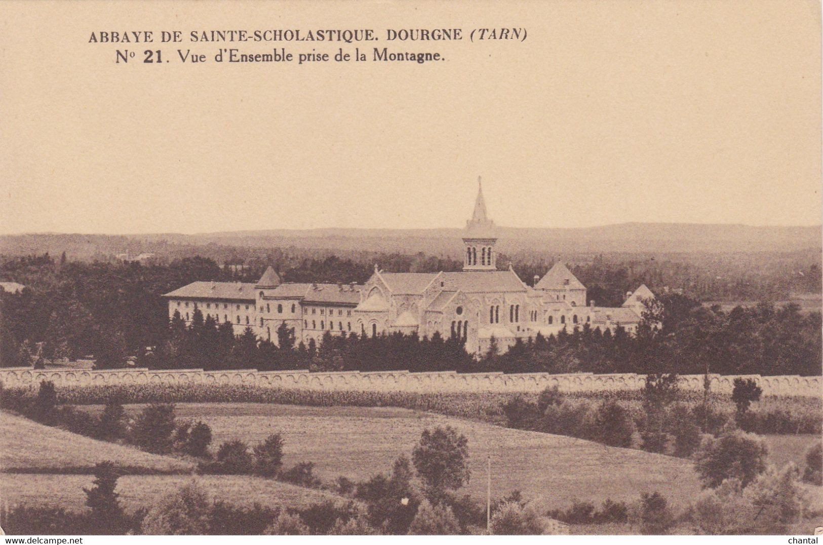 Abbaye De SAINTE-SCHOLASTIQUE, Dourgne (Tarn) -vue D'ensemble Prise De La Montagne - Dourgne