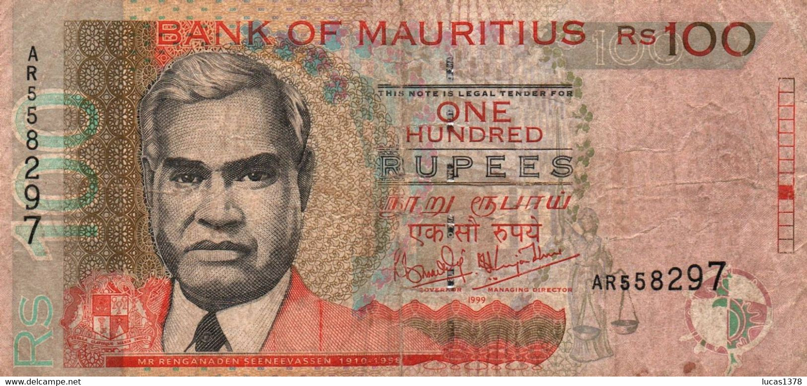 ILE MAURICE 100 ROUPIES  1999 - Mauritius