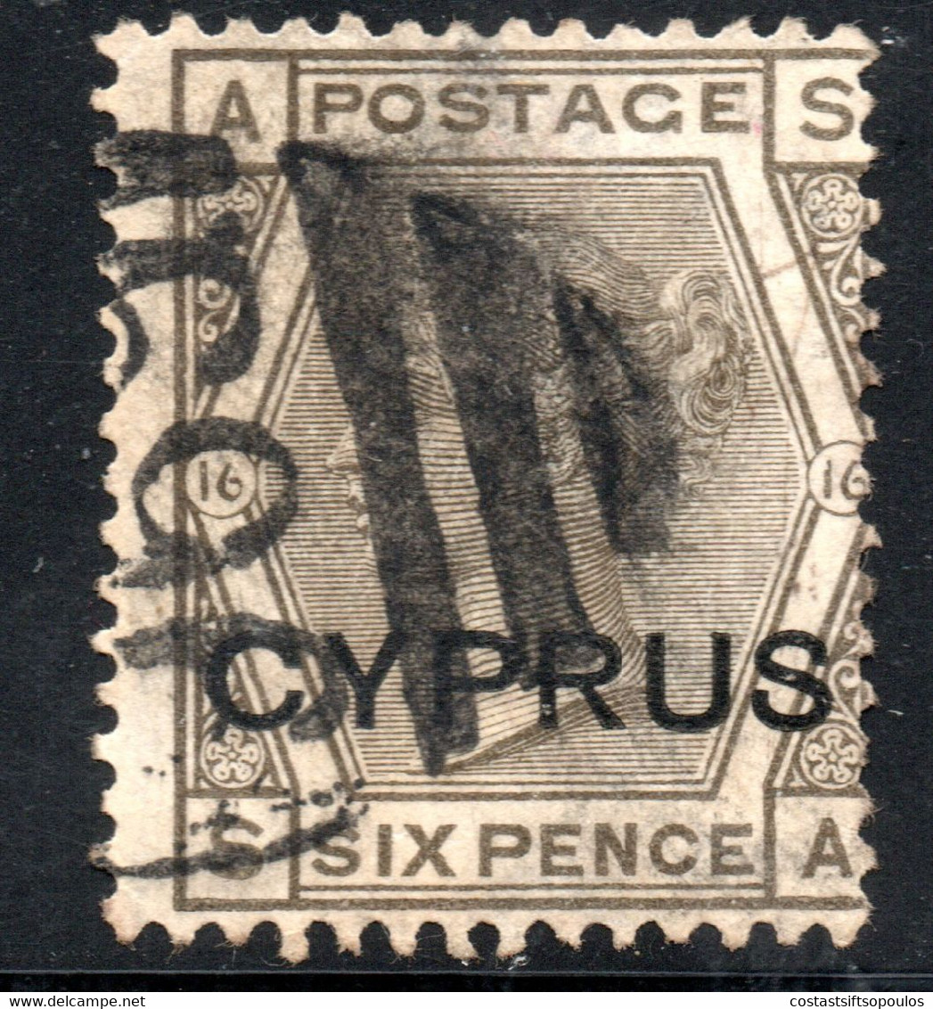 635.CYPRUS.1880 6d.#5 - Cyprus (...-1960)