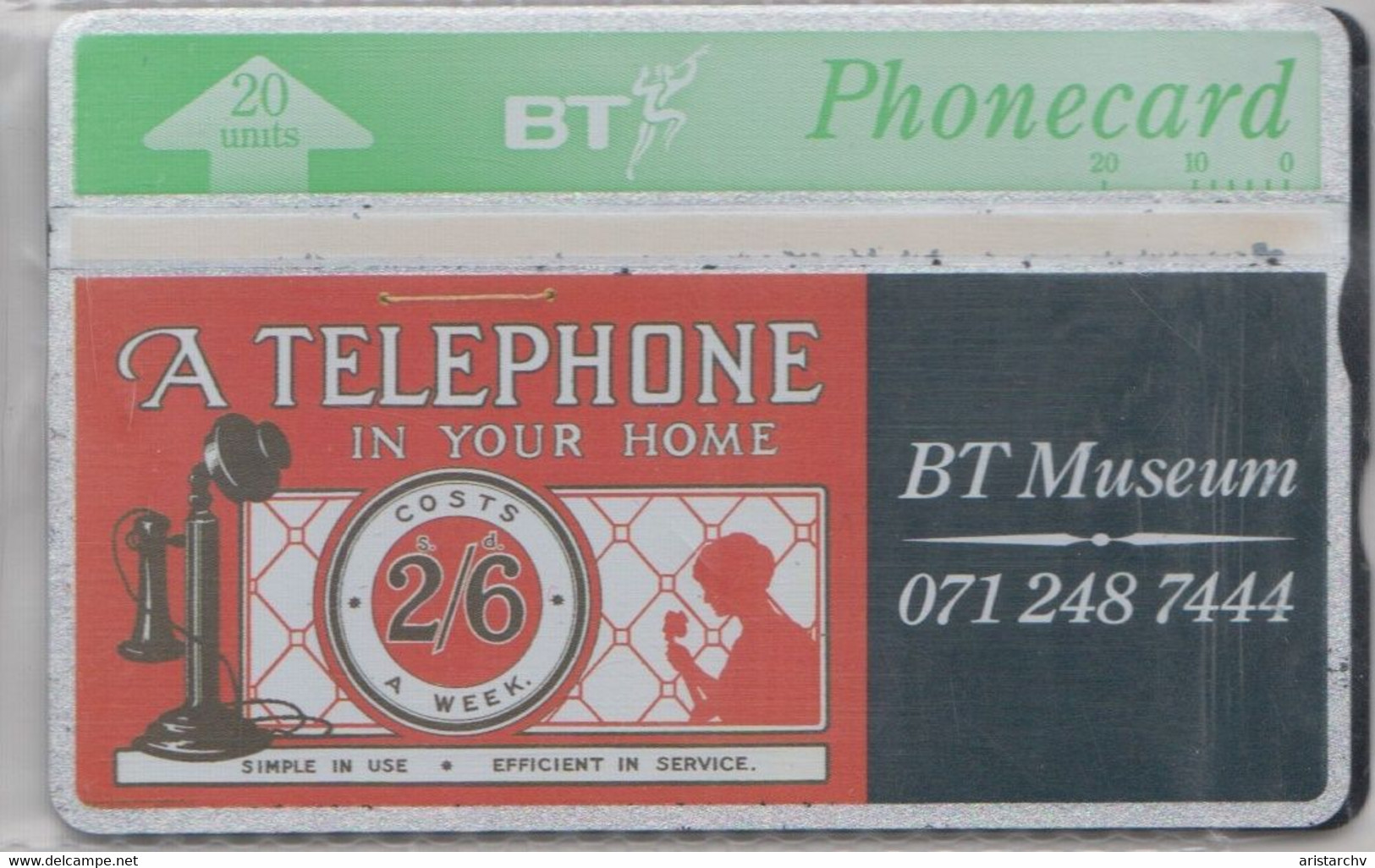 UNITED KINGDOM BT MUSEUM A TELEPHONE IN YOUR HOME MINT - BT Emissioni Commemorative