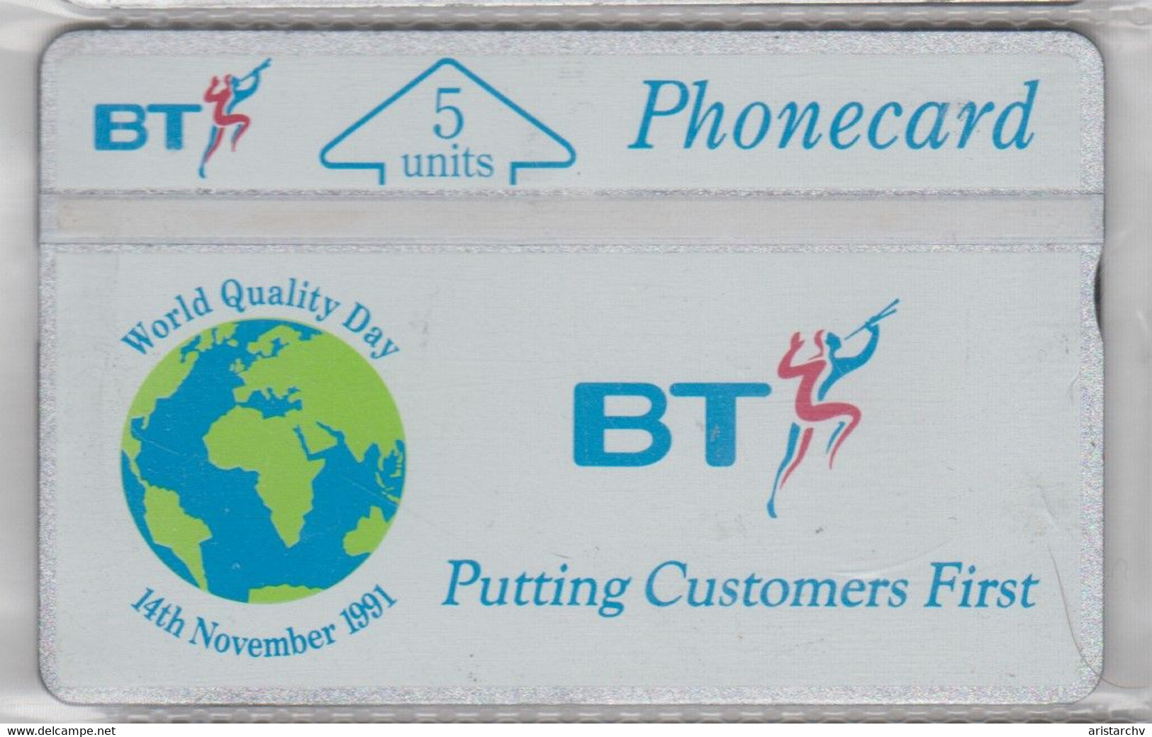 UNITED KINGDOM BT 1991 WORLD QUALITY DAY PUTTING CUSTOMERS FIRST MINT - BT Edición Interna