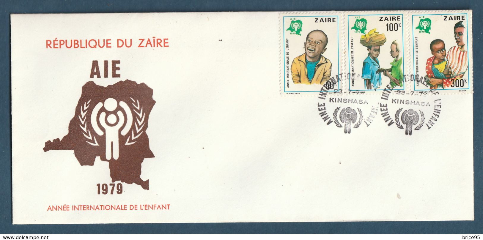 ⭐ Zaire - FDC - Premier Jour - Année Internationale De L'enfant - AIE - Kinshasa - 1979 ⭐ - 1971-1979