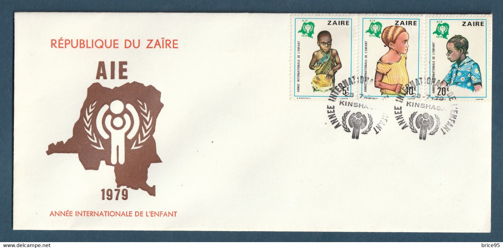 ⭐ Zaire - FDC - Premier Jour - Année Internationale De L'enfant - AIE - Kinshasa - 1979 ⭐ - 1971-1979