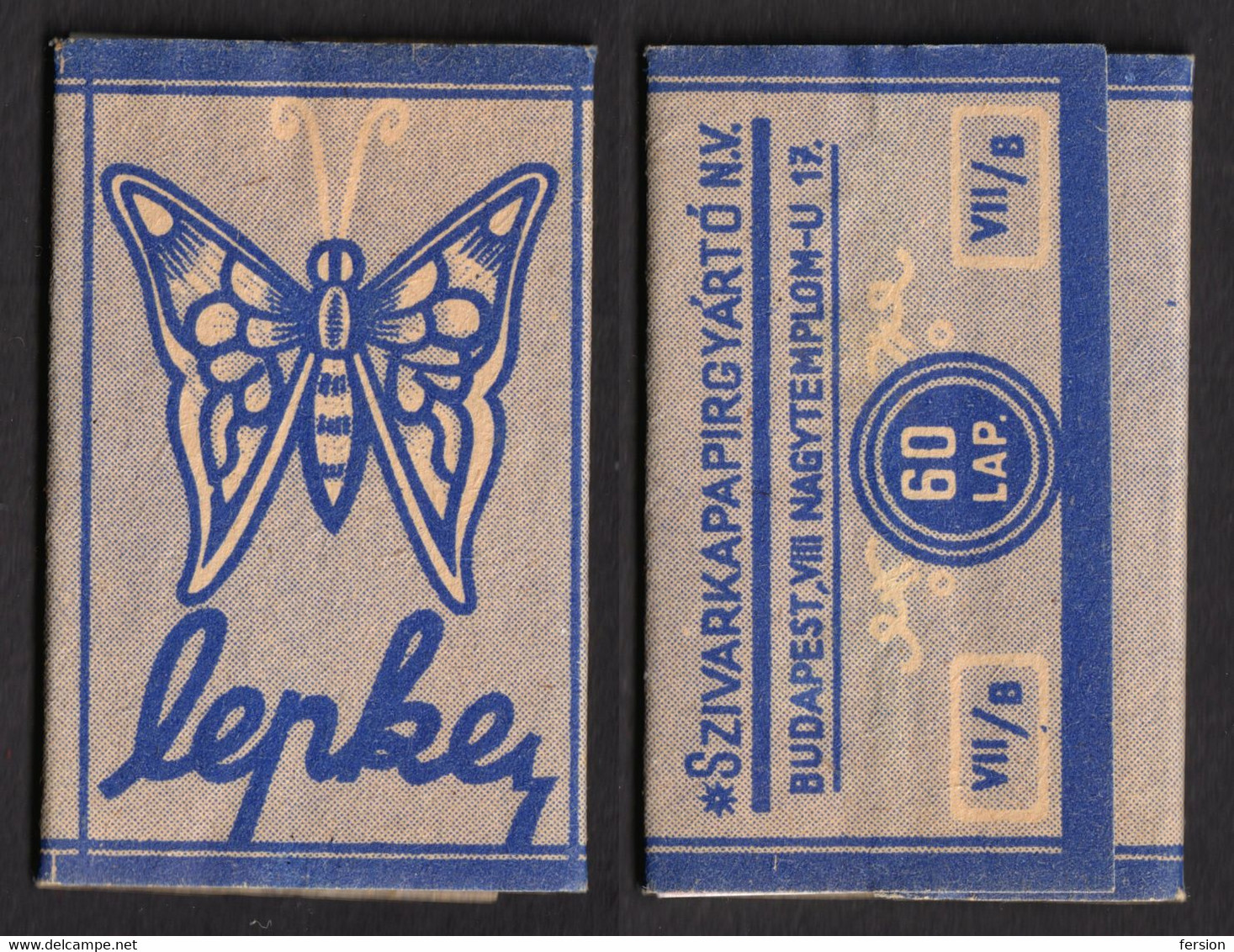 Hungary CIGARETTE CIGARETTES TOBACCO Paper Package - LABEL Paper Package Cover - LEPKE 1950's - UNUSED Full Paper - Autres & Non Classés