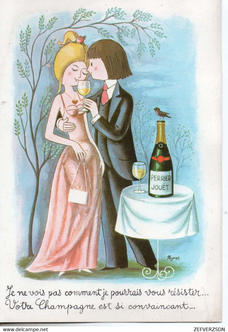 PUBLICITE CHAMPAGNE PEYNET ILLUSTRATEUR PERRIER JOUET - Alcohol