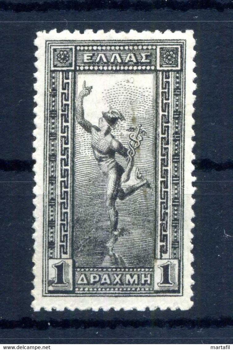 1901 GRECIA Mercurio Alato N.156 * 1d. Nero - Nuovi