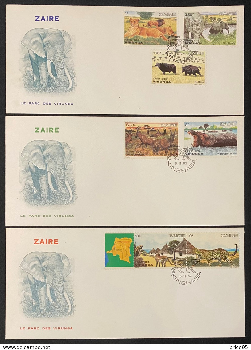 ⭐ Zaire - FDC - Premier Jour - Le Parc Des Virunga - 1982 ⭐ - 1980-1989