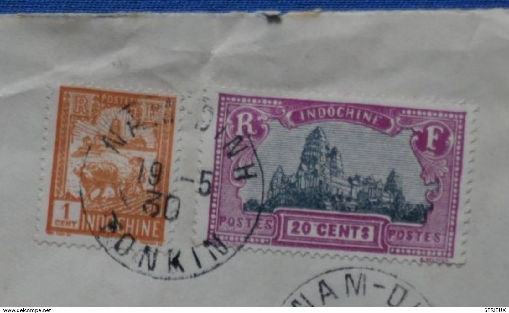 V21 INDO CHINA BELLE LETTRE IMPRIME RECOM. 1930 INDOCHINE NAM DINH POUR BAR SEINE FRANCE+ AFFRANCH. INTERESSANT - Cartas & Documentos