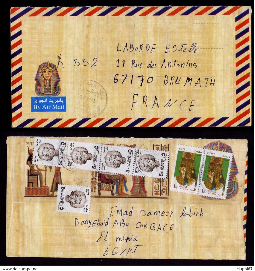 Lettre Voyagée De 2002 Egypte -> France  Voir Scan - Lettres & Documents