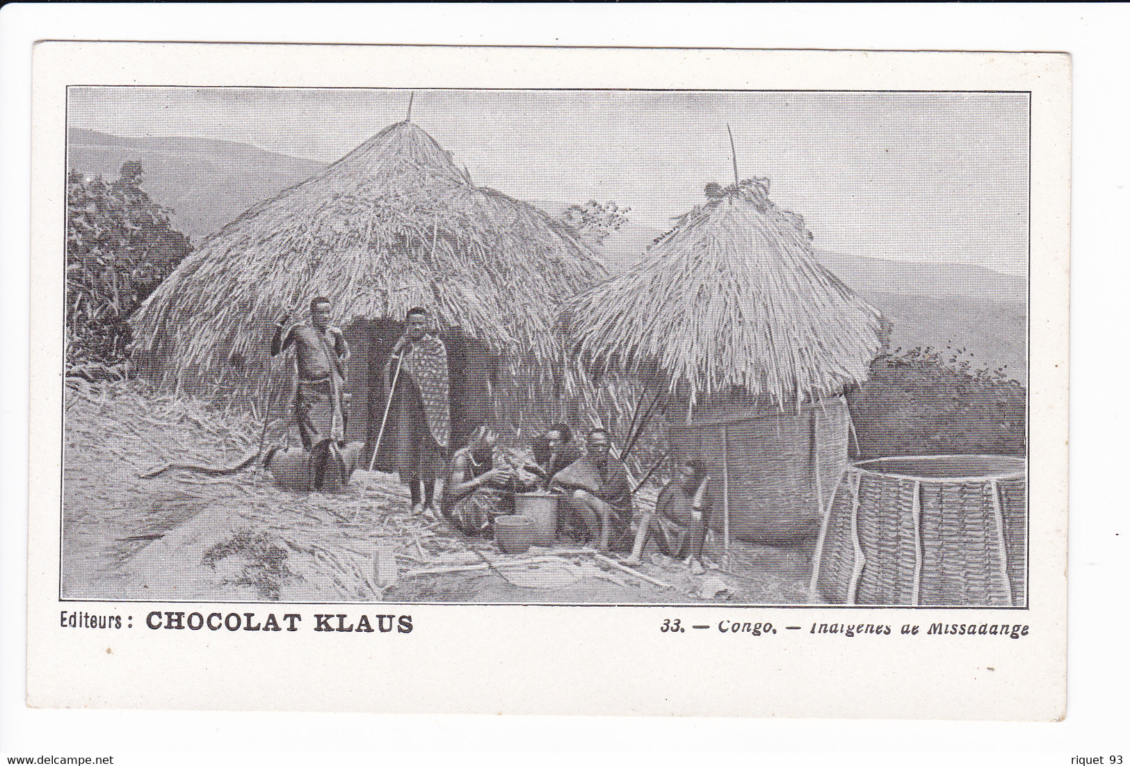 CHOCOLAT KLAUS - Lot 3 Cp - Congo-Kolangoen-Suisse - Publicité