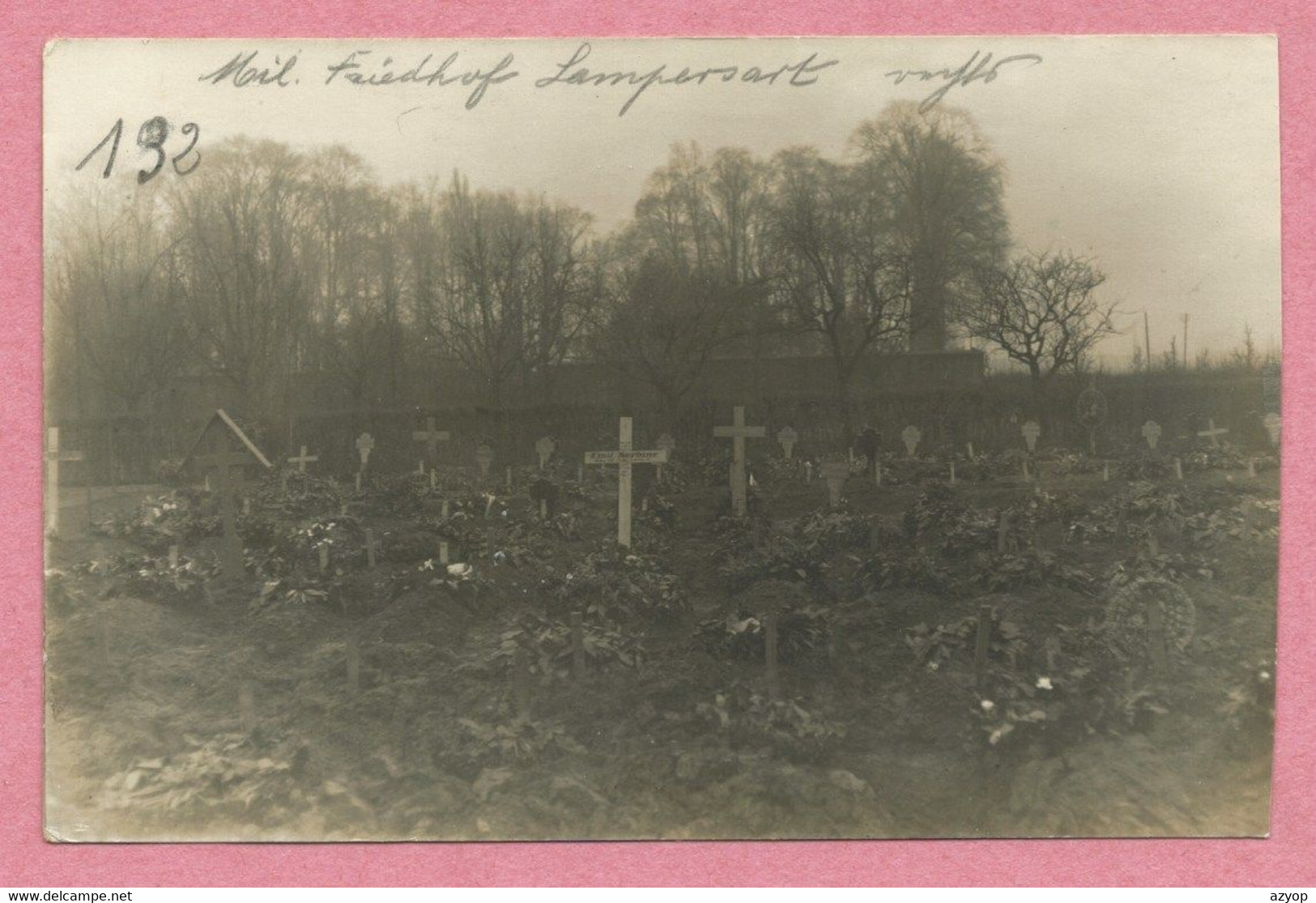 59 - LAMBERSART - Carte Photo Militaire Allemande - Militär Friedhof - Cimetière - Guerre 14/18 - 3 Scans - Lambersart