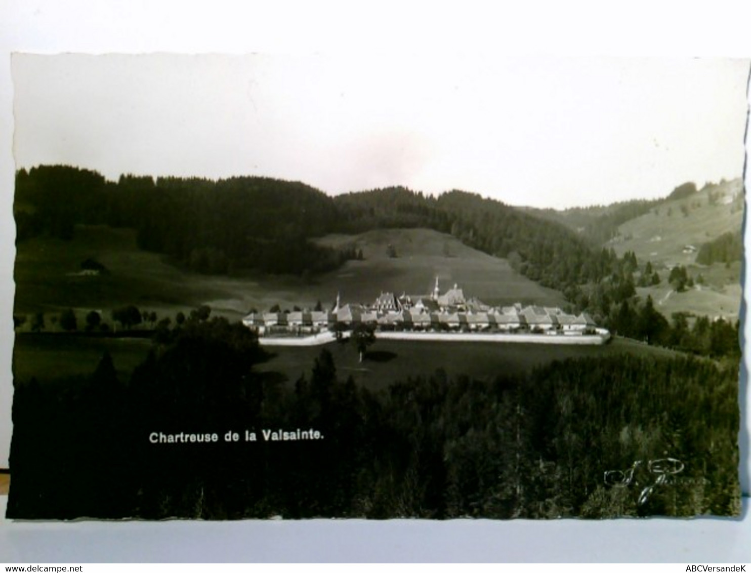 Chartreuse De La Valsainte / Cerniat / Val-de-Charmey / Schweiz. Alte AK S/w, Ungel. Ca 1930/40. Panoramablick - Cerniat 