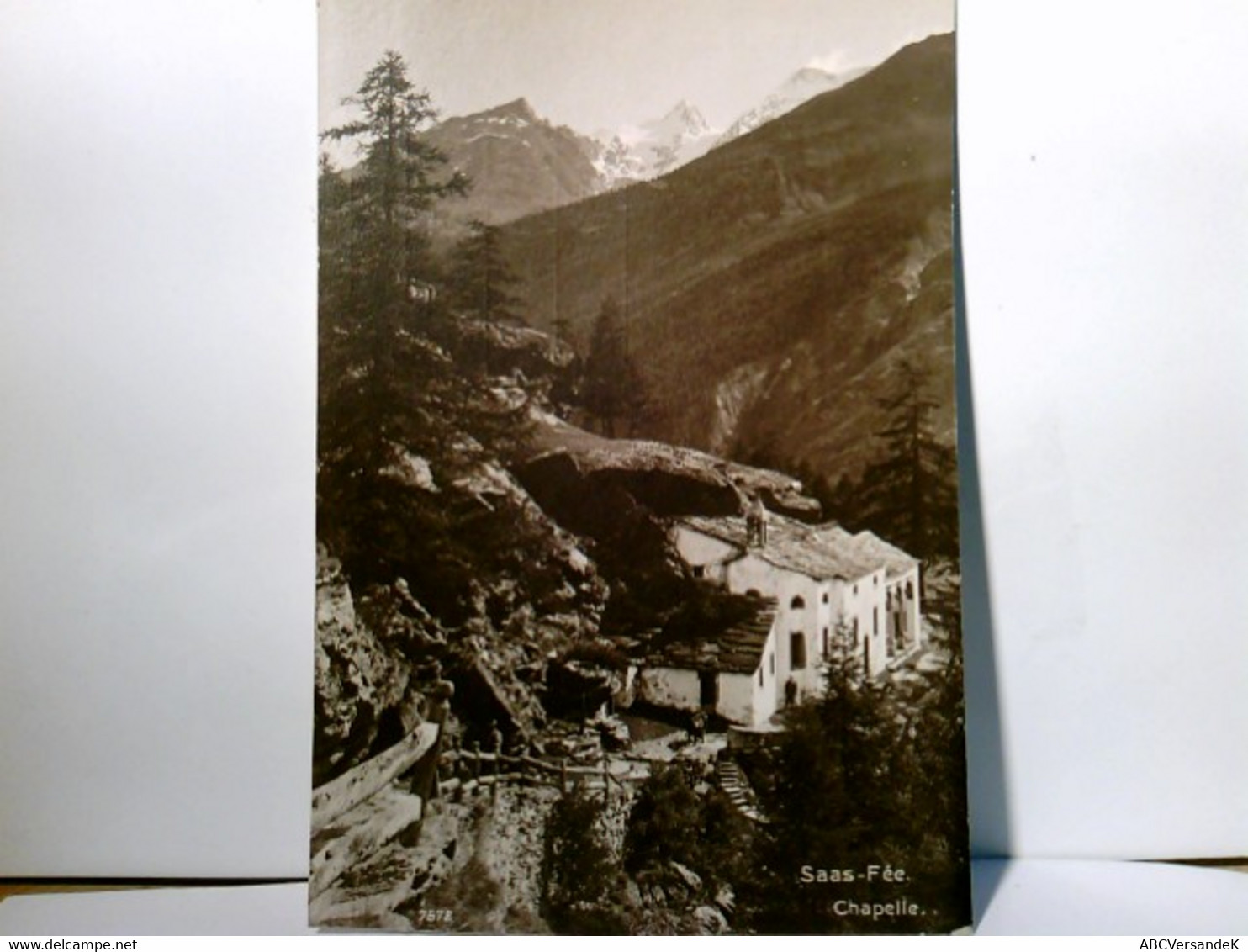 Saas - Fee / Wallis / Schweiz. Alte AK S/w. Ungel. Ca 1940. Chapelle - Zur Hohen Stiege, Gebäudeansicht, Panor - Chapelle