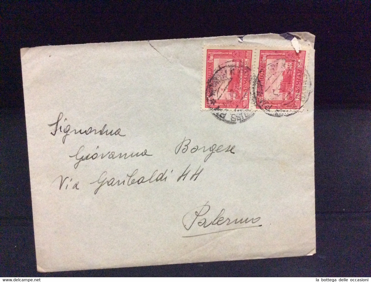 ITALIA Regno Storia Postale Colonie Lettera Dalla Somalia Per Palermo - Somalië