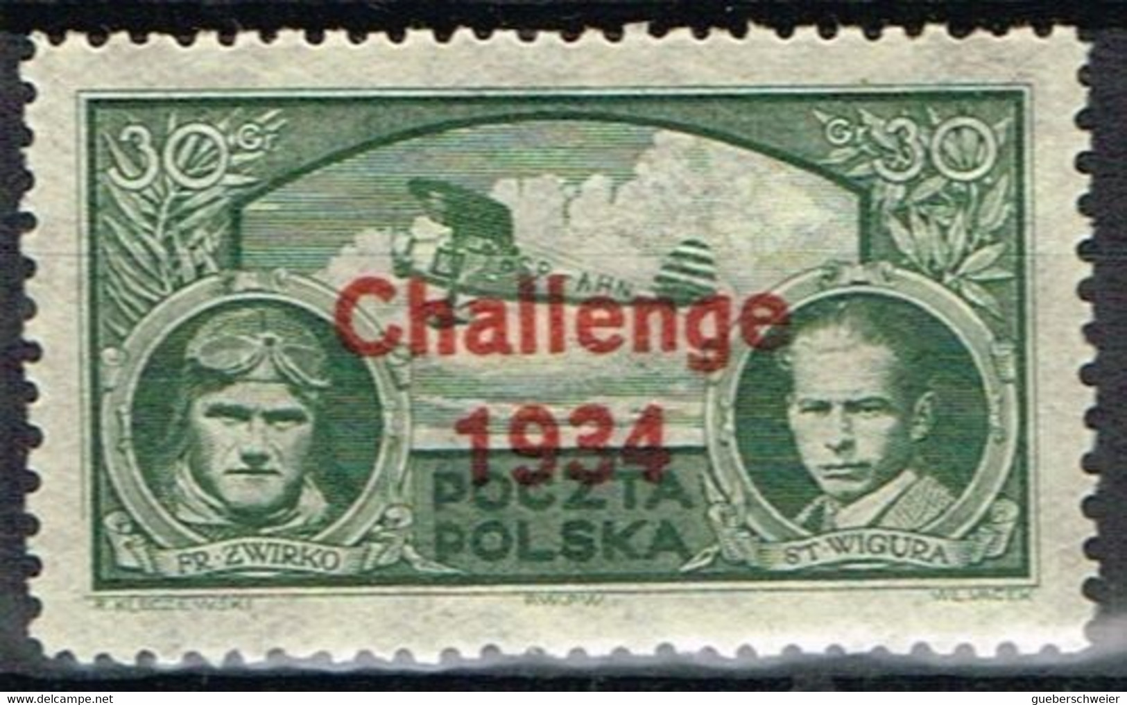 POL 85 - POLOGNE PA 9B Neuf* Coupe D'Europe Des Avions De Tourisme Challenge 1934 - Ungebraucht