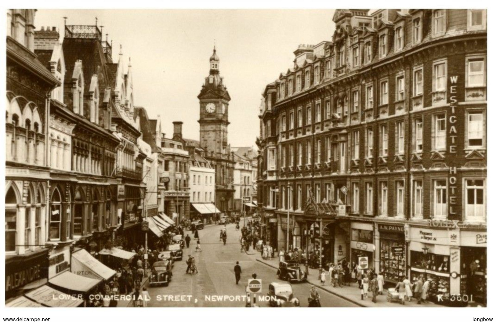 Lower Commercial Street Newport # Valentine's Post Card # - Monmouthshire