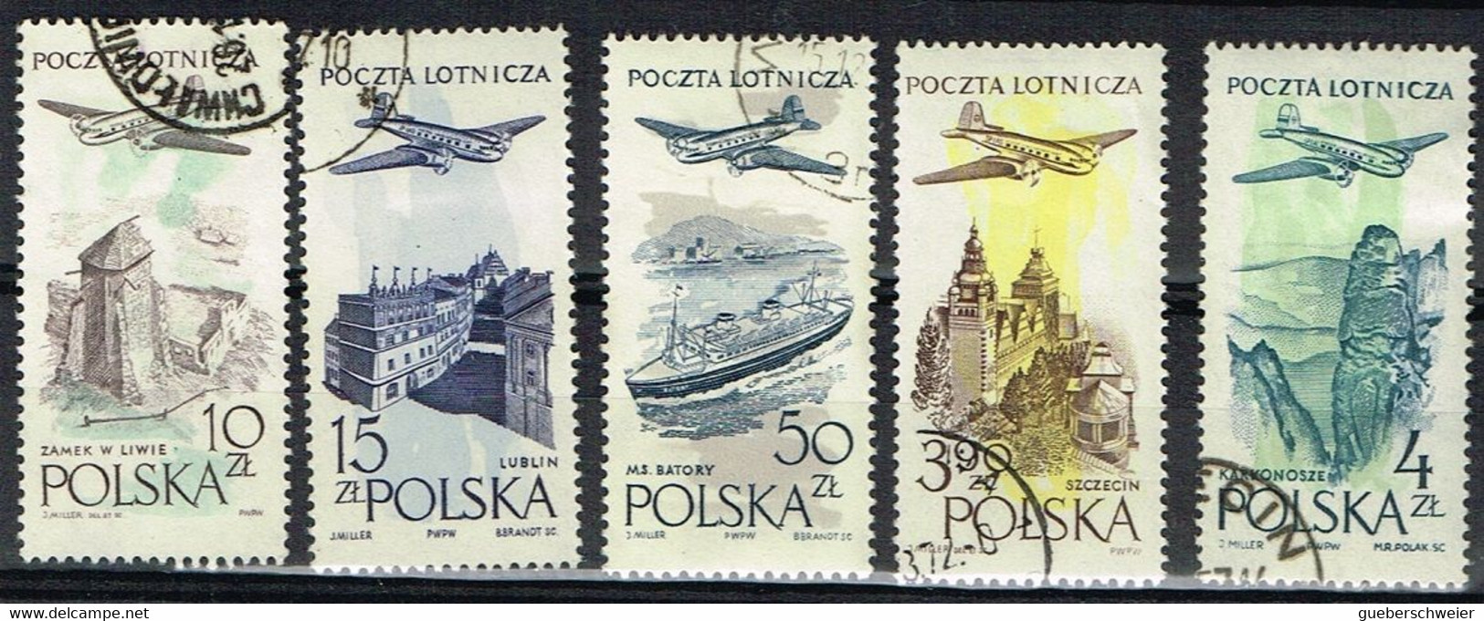 POL 88 - POLOGNE PA 5 Val. Obl. - Usados