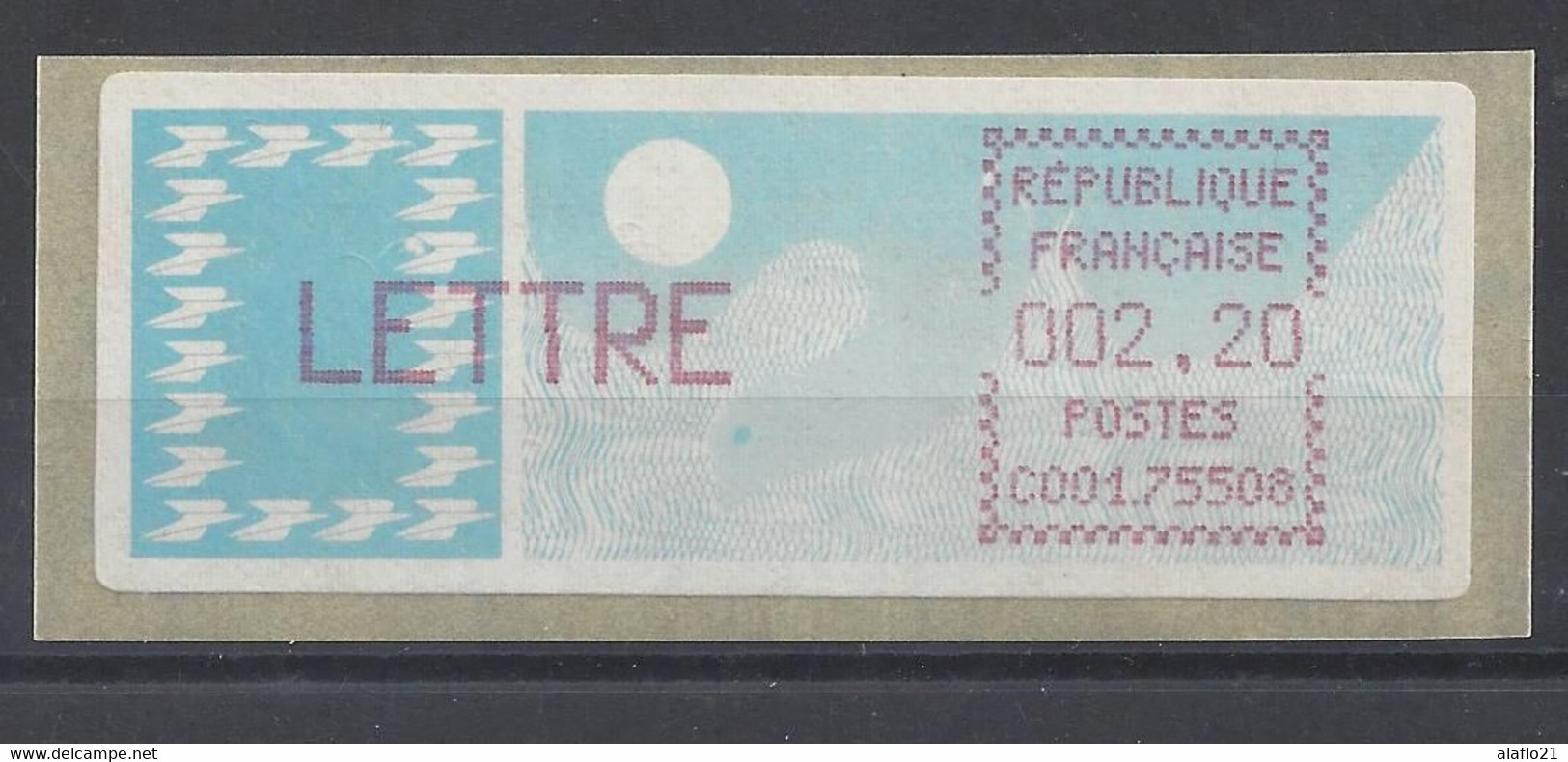 TIMBRE De DISTRIBUTEUR LISA (ATM) N° 95 - 75508 PARIS - 1985 « Carrier » Papier