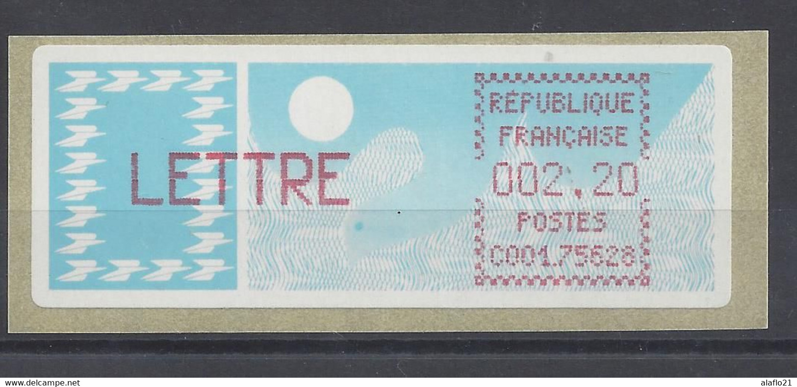 TIMBRE De DISTRIBUTEUR LISA (ATM) N° 95 - 75628 PARIS - 1985 Papier « Carrier »