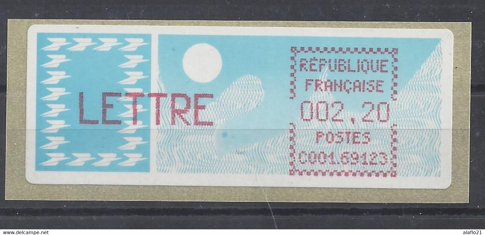 TIMBRE De DISTRIBUTEUR LISA (ATM) N° 95 - 69123 LYON - 1985 « Carrier » Papier