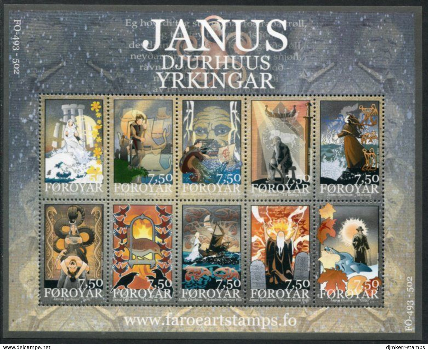 FAEROE ISLANDS 2004 Tales Of Janus Duurhus MNH / **.  Michel 501-10 - Islas Faeroes