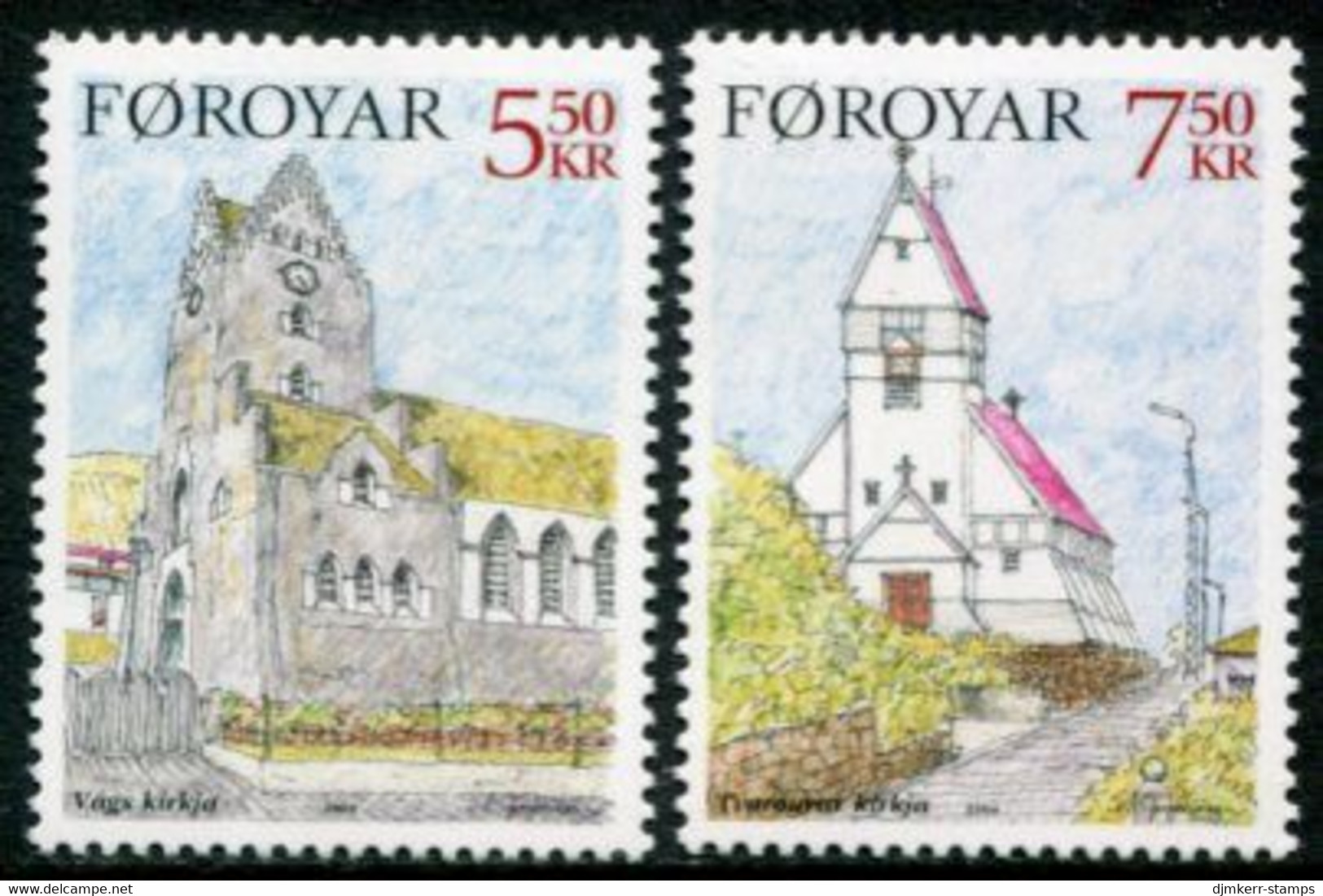 FAEROE ISLANDS 2004 Churches MNH / **.  Michel 511-12 - Faroe Islands