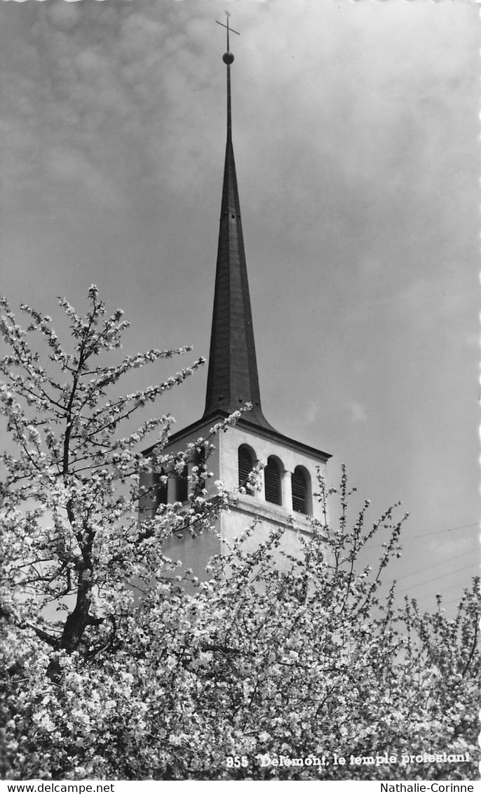 Delémont - Le Temple Protestant - Printemps - Photographie Enard Frères - Delémont