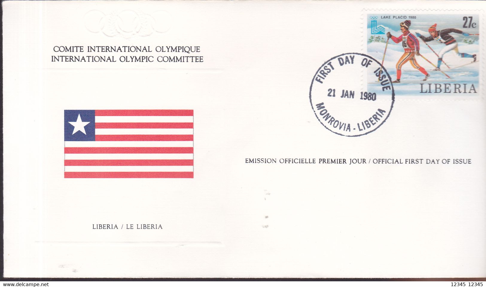 Liberia 1980, FDC Unused, Olympic Games - Liberia