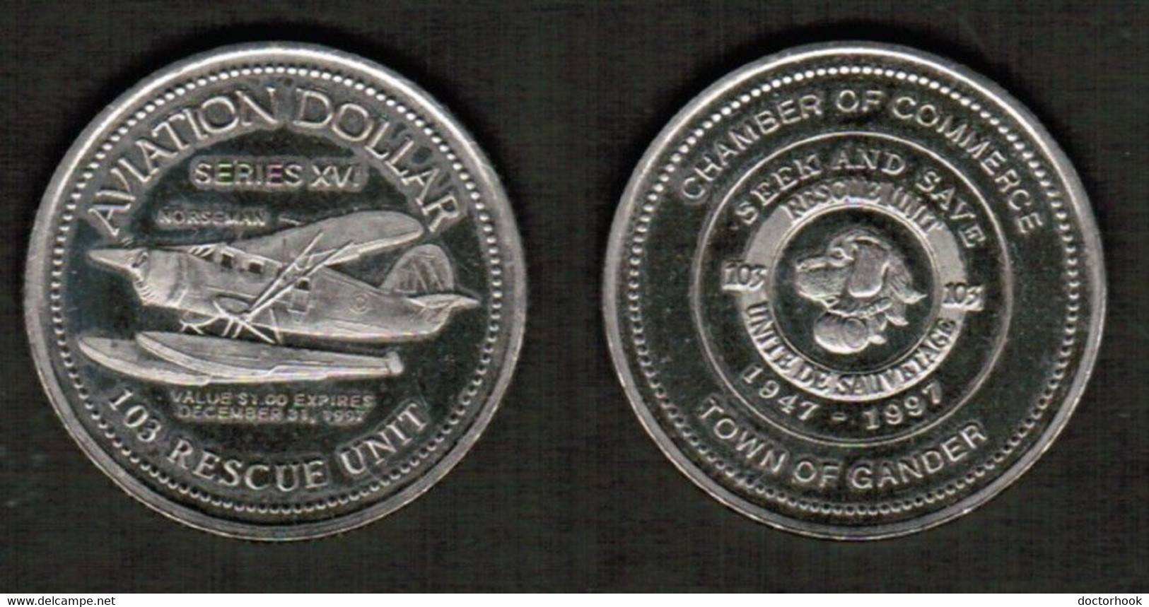 CANADA   1997 GANDER NEWFOUNDLAND TRADE DOLLAR (T-114) - Monétaires / De Nécessité