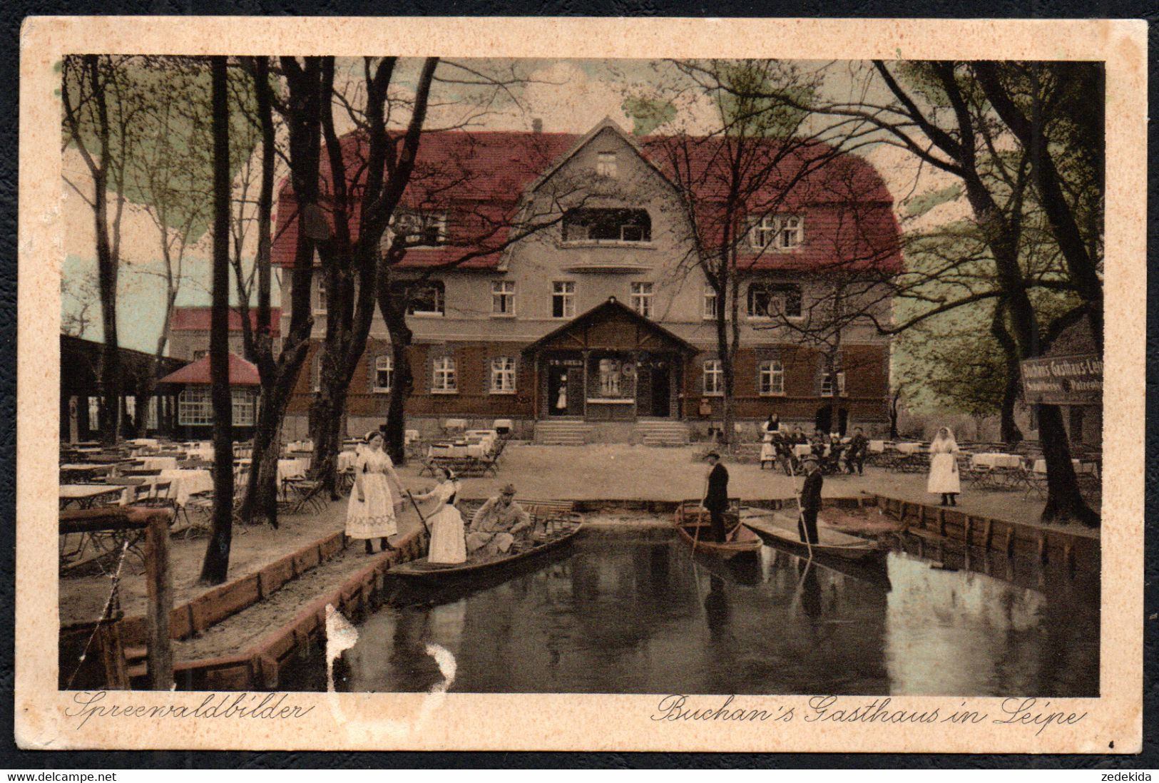 B0403 - Leipe Lübbenau Spreewald - Gasthaus Gaststätte Buchan - Arthur Redecker - Luebbenau
