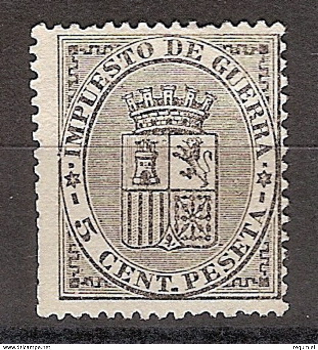 España 0141 * Escudo. 1874. Charnela - Nuovi