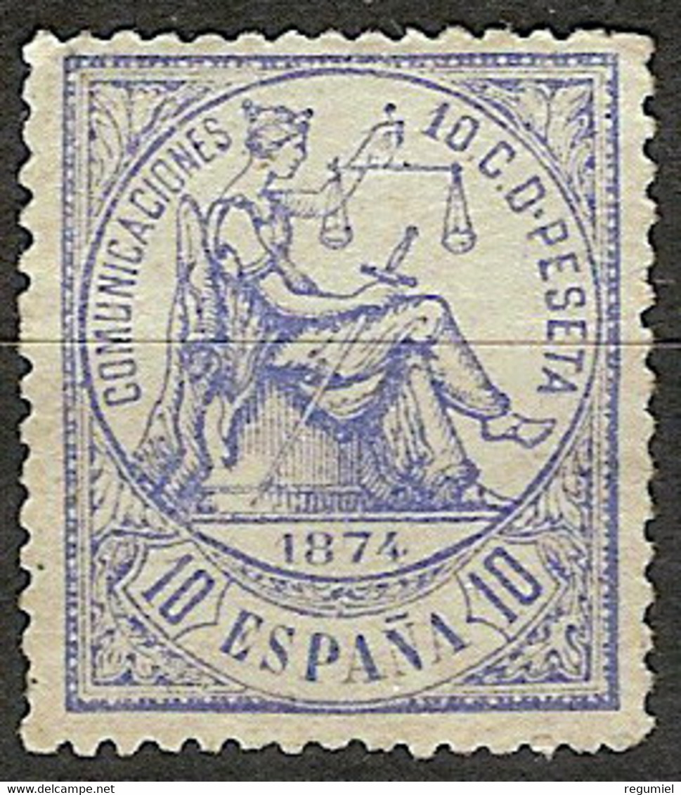 España 0145 (*) Justicia. 1874. Sin Goma - Ungebraucht