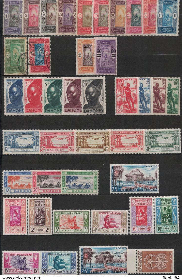 DAHOMEY - BENIN EN 1975 - COLLECTION A COMPLETER - ENTRE 1960 ET 1967 - POSTE AERIENNE - COLIS POSTAUX - TAXE -COTE 340€ - Bénin – Dahomey (1960-...)