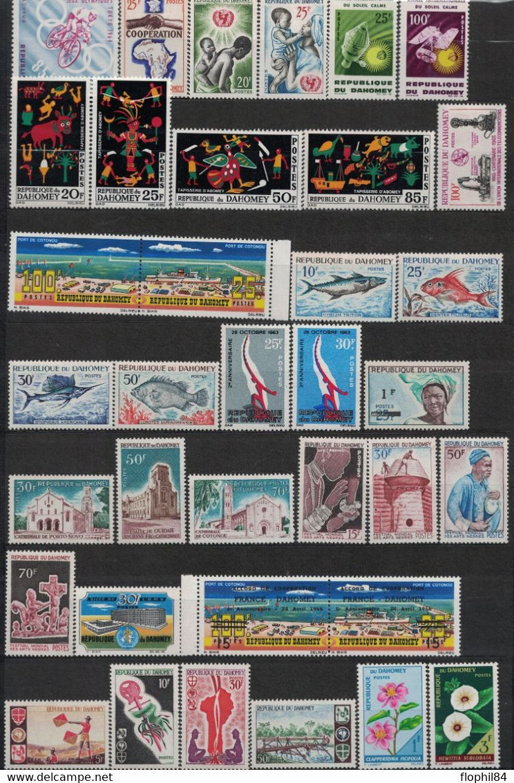 DAHOMEY - BENIN EN 1975 - COLLECTION A COMPLETER - ENTRE 1960 ET 1967 - POSTE AERIENNE - COLIS POSTAUX - TAXE -COTE 340€ - Bénin – Dahomey (1960-...)