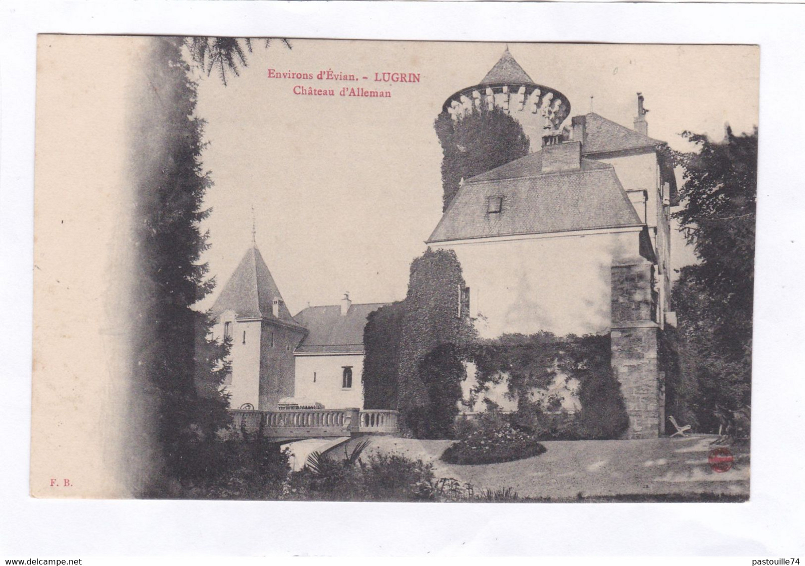 CPA :  14 X 9  - Environs  D'Evian  -  LUGRIN  -  Château  D'Alleman - Lugrin