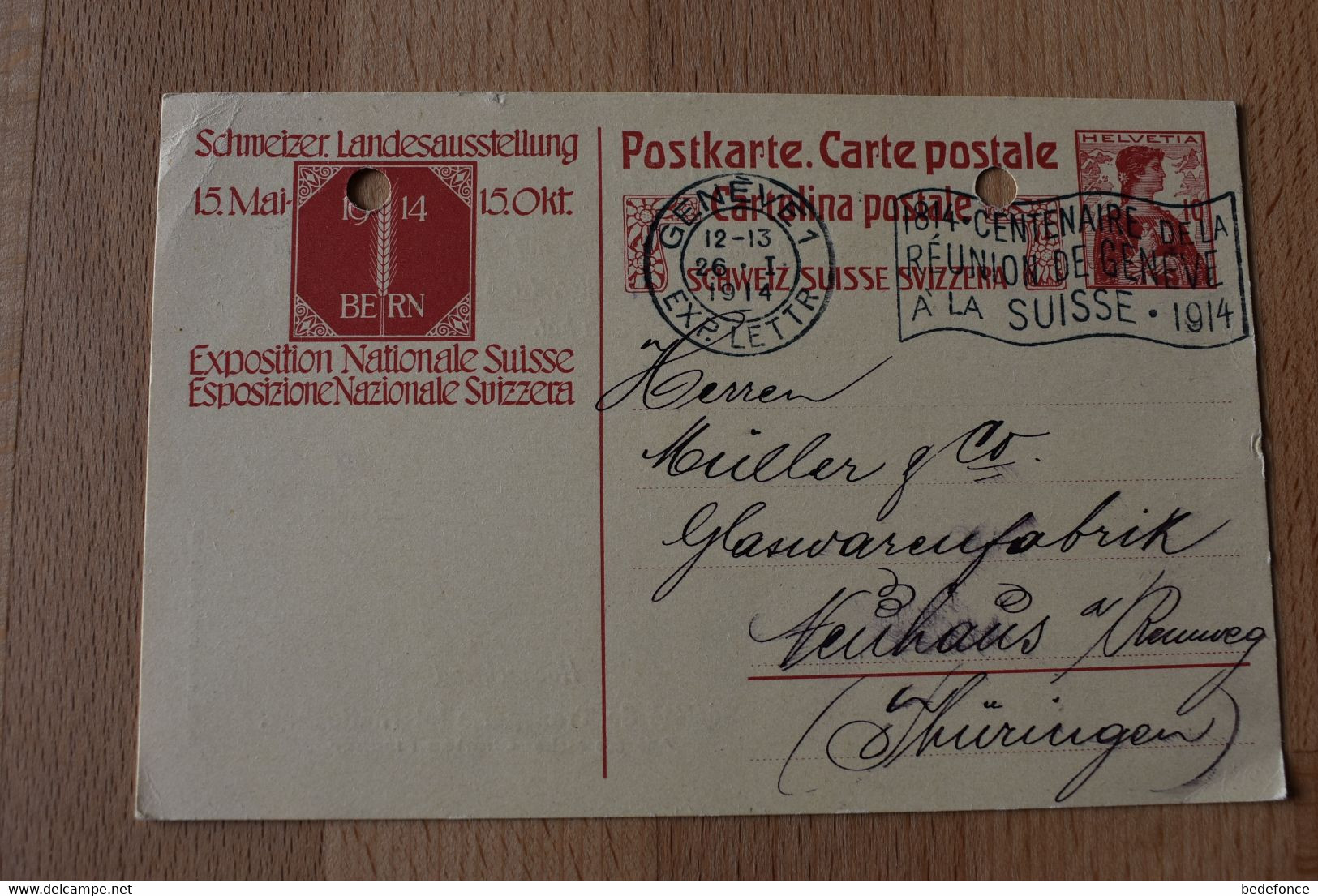 Carte Postale - Suisse - Prétimbrée, Avec Superbe Flamme Philatélique - Circulé 26-01-1914 - Déclaration De Cargaison - Gais