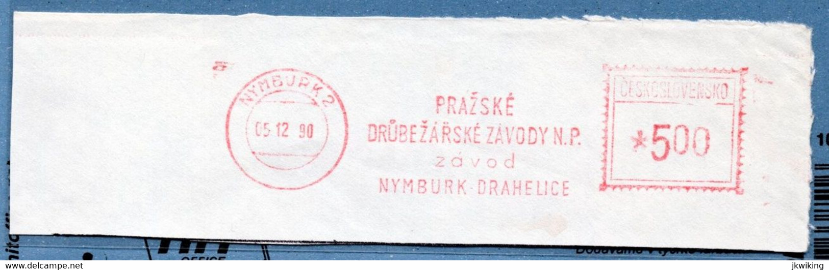 Postage Stamp - Poultry Farms - Poultry - Hens - Nymburk 2 - 5.12.1990 - Mechanical Postmarks (Advertisement)