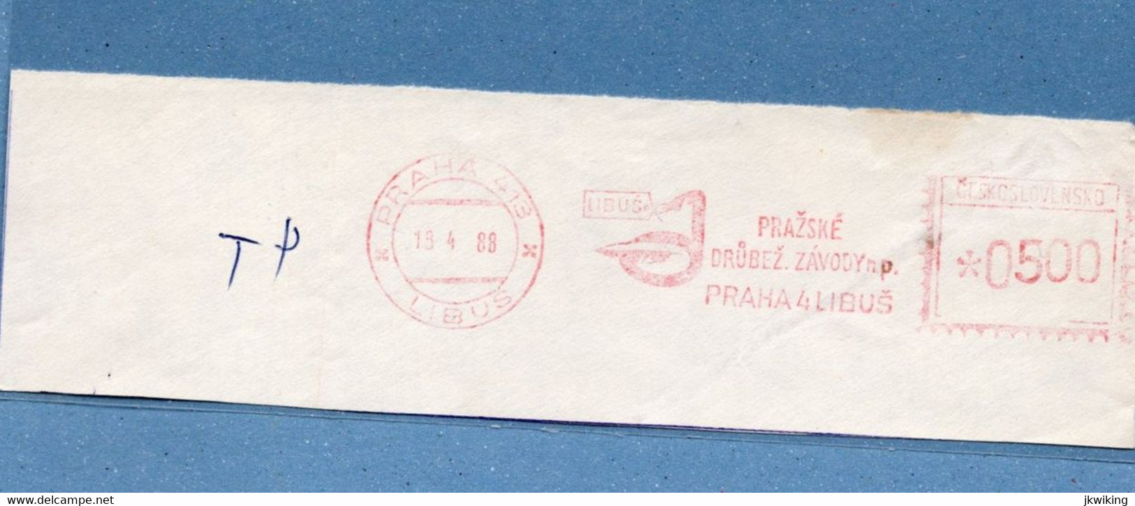 Postage Stamp - Prague Poultry Races - Poultry - Hens - Prague - Libuš - 18.4.1988 - Oblitérations & Flammes